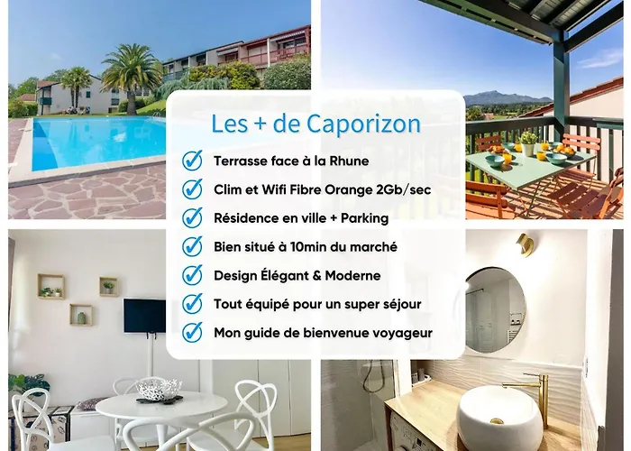 アパート Caporizon-baillenia-t1 Vue Montagne - Piscine St Jean De Luz *